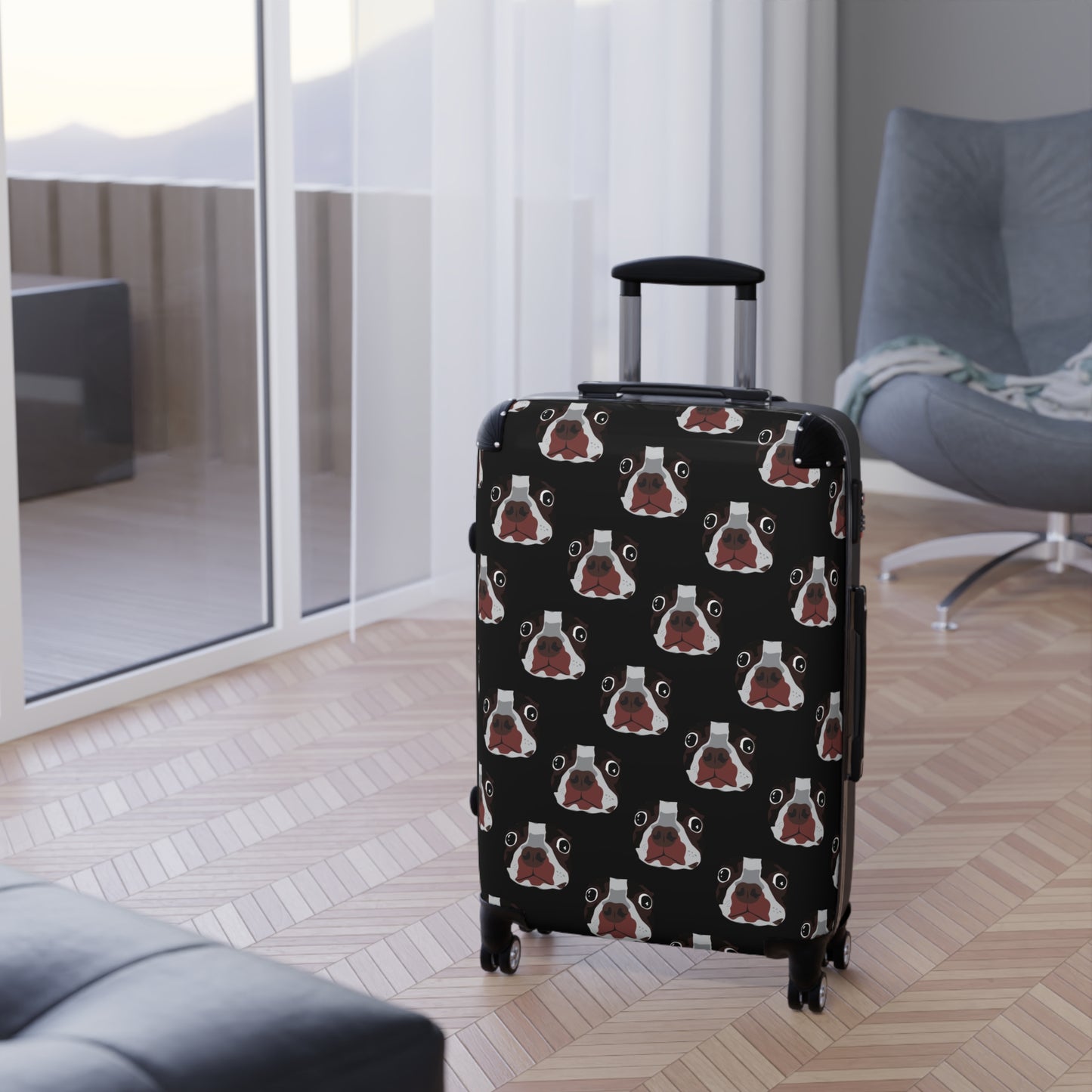 Travel Suitecase "Wonder Dog" - Themed Suitcase 360-Degree Swivel Wheels Hard Shell