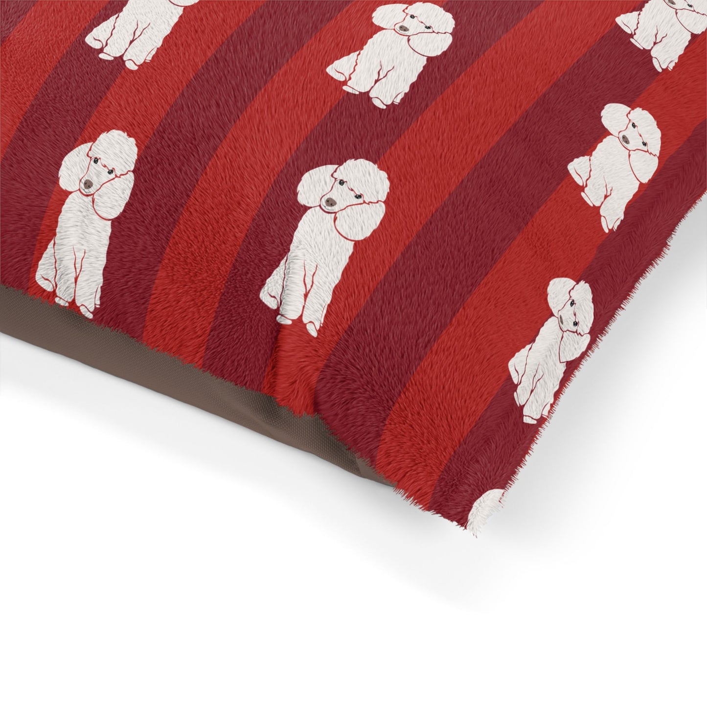 Cozy Dog Bed with Adorable "Poodle" Design With Shape-retaining Insert| Dog Cushion, Adjustable Throw