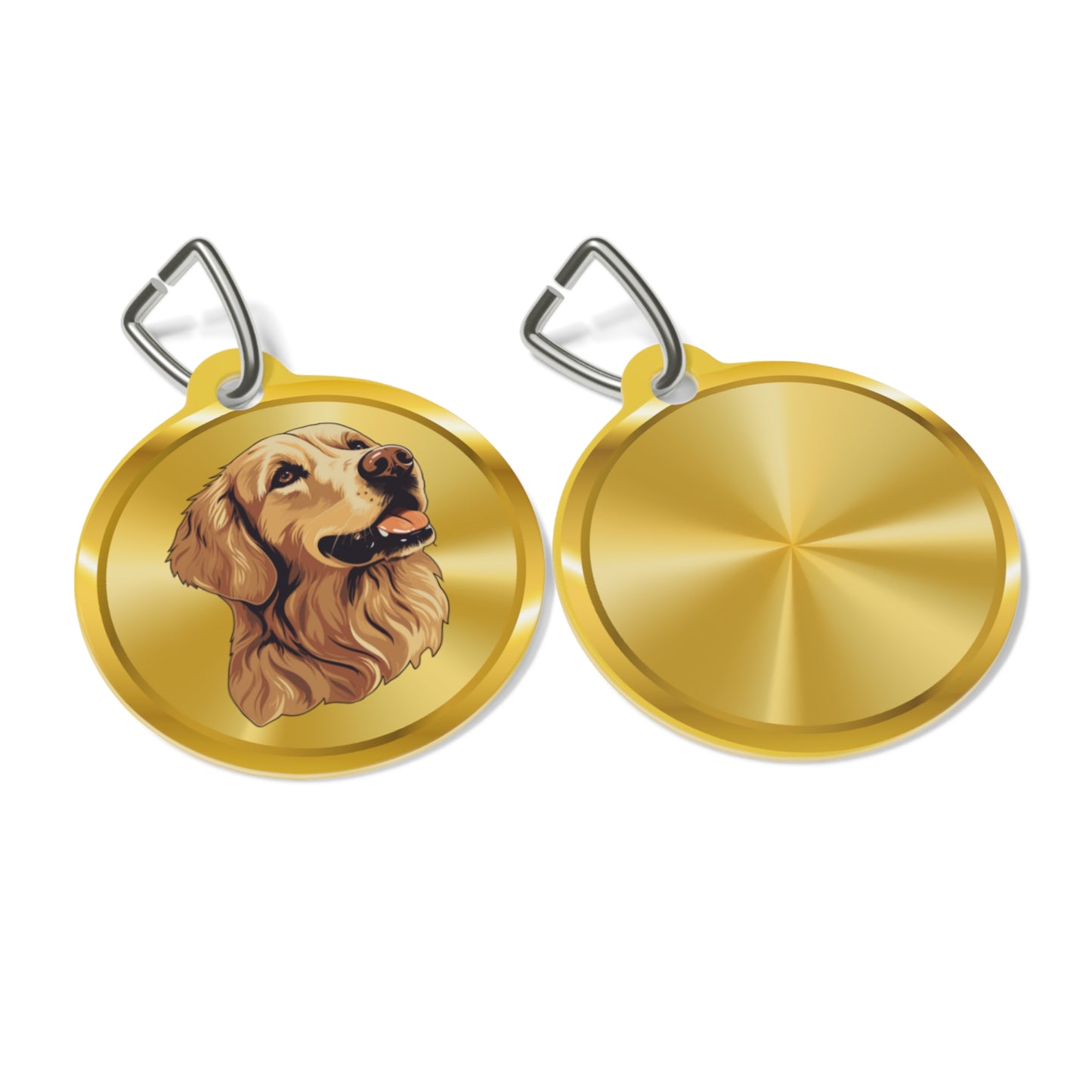Personalized Pet Tag, Custom Dog Tag, Unique Pet ID Tag, Gold Pet Name Tag, Dog Lover Gift