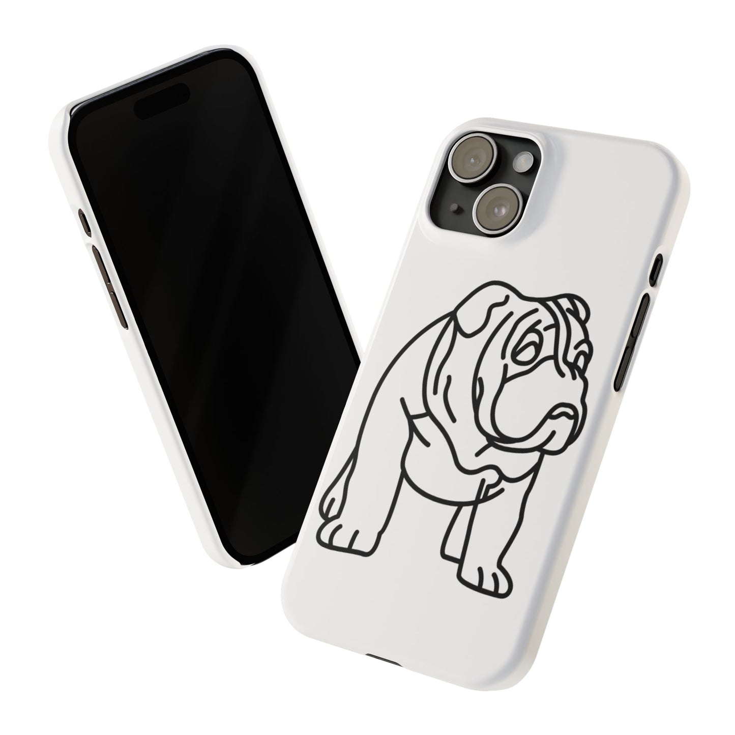Bulldog Slim Phone Case: Minimalist Pet Lover Accessory, Cute Gift for Dog Owners, Phone Protection, Animal Lover's Style, Unique Dog Design