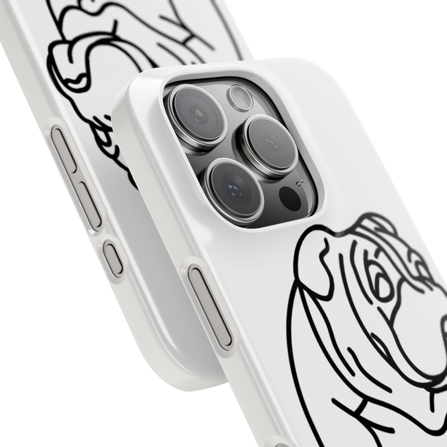 Bulldog Slim Phone Case: Minimalist Pet Lover Accessory, Cute Gift for Dog Owners, Phone Protection, Animal Lover's Style, Unique Dog Design