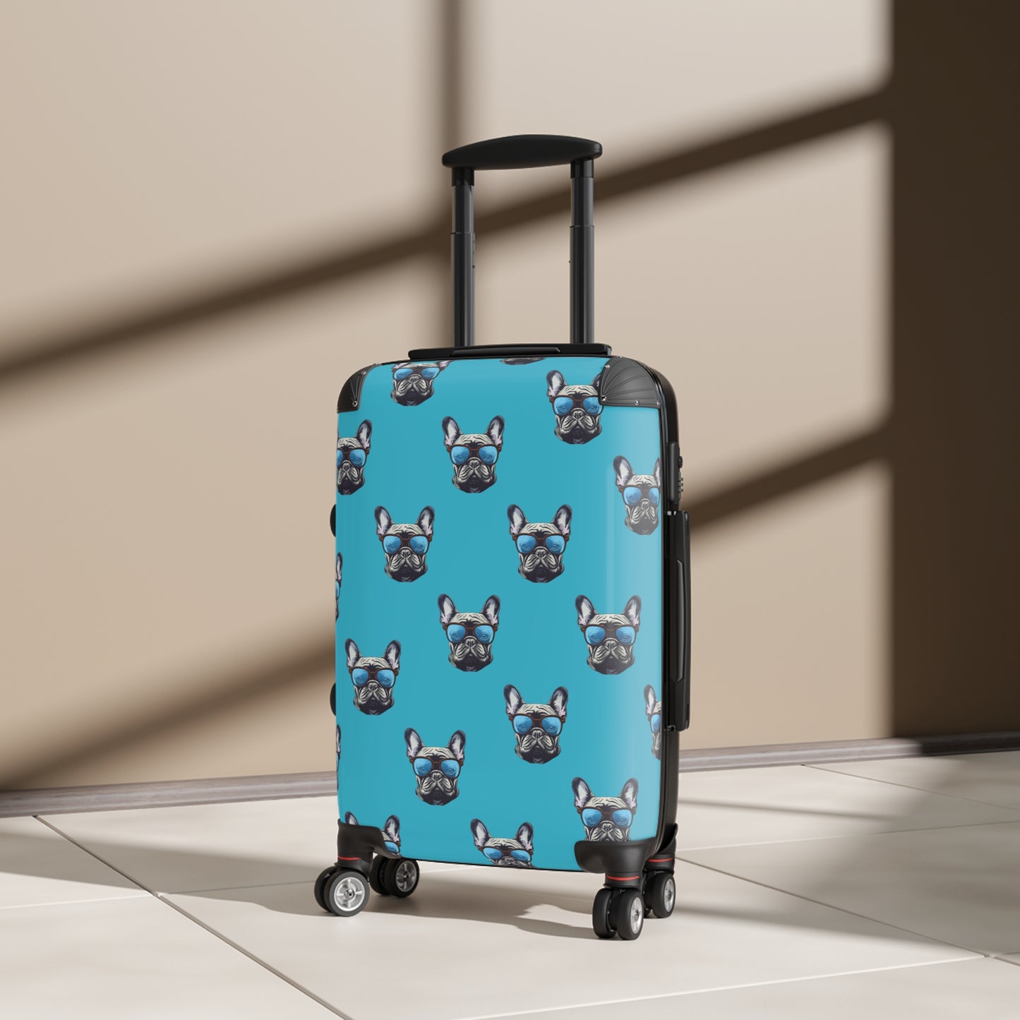 "Bulldog" Travel Suitcase, Super Durable and Lightweight French Bulldog Travel Suitcase, Unique Designer Travel Gear