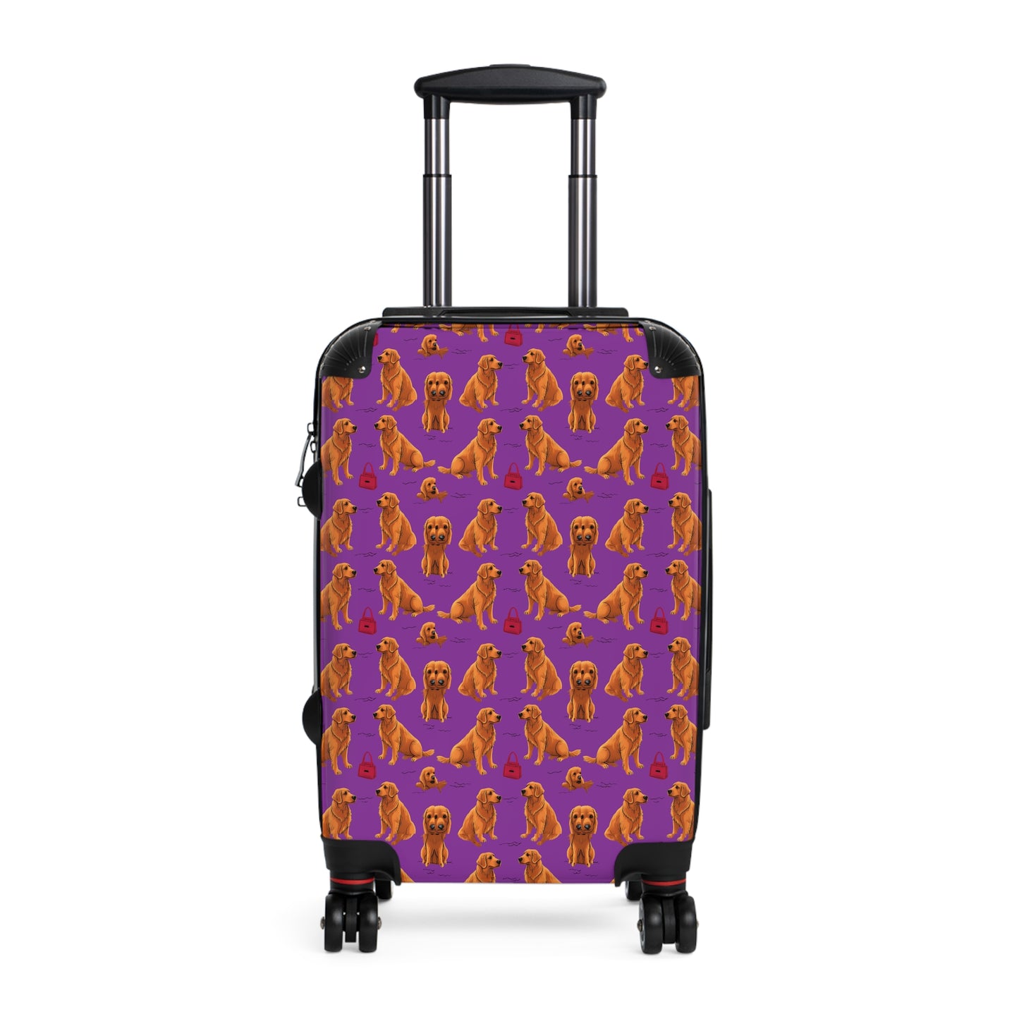 "Golden Retrievel" Pattern Travel Suitcase - Reinforced Lightweight Super Durable, Vacation Essential, Dog Theme Travel Gear