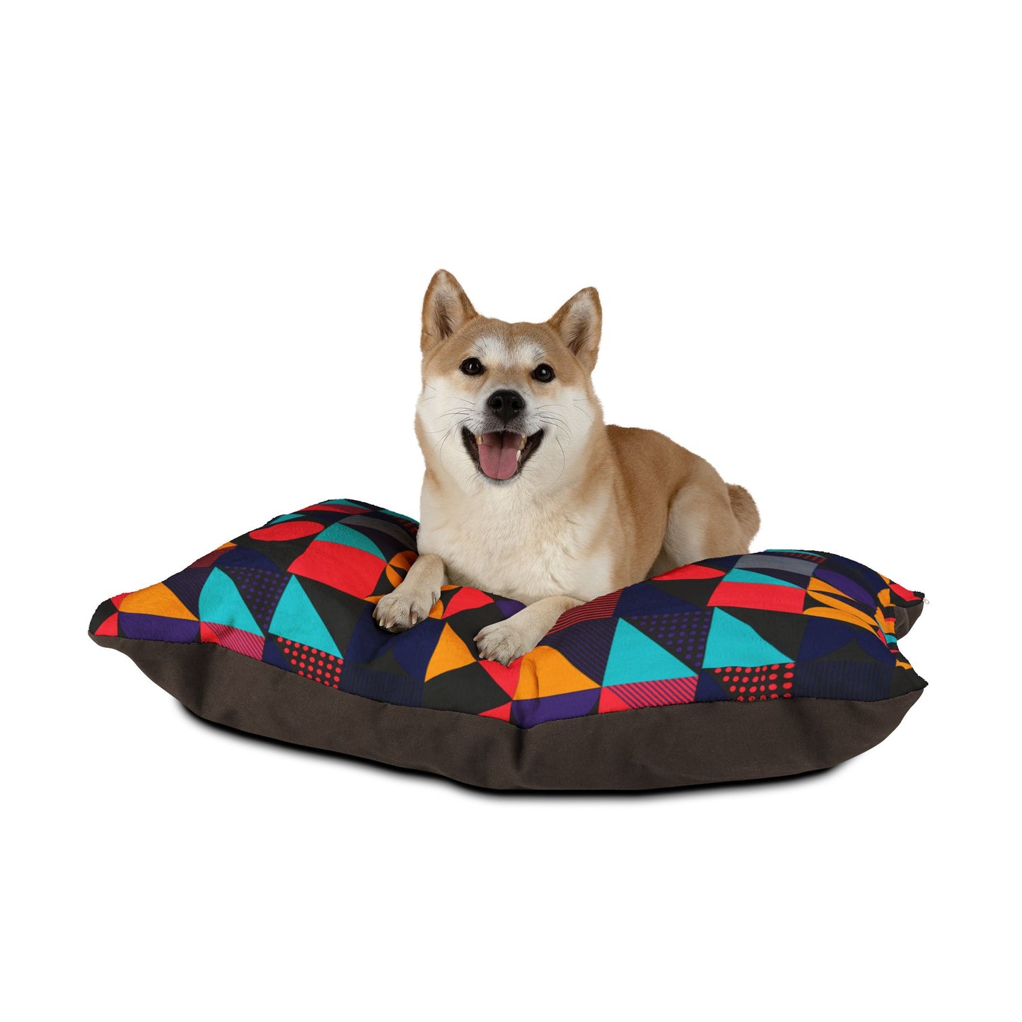 Dog Bed - Shape-Retaining - Cotton Underside - Abstract Design