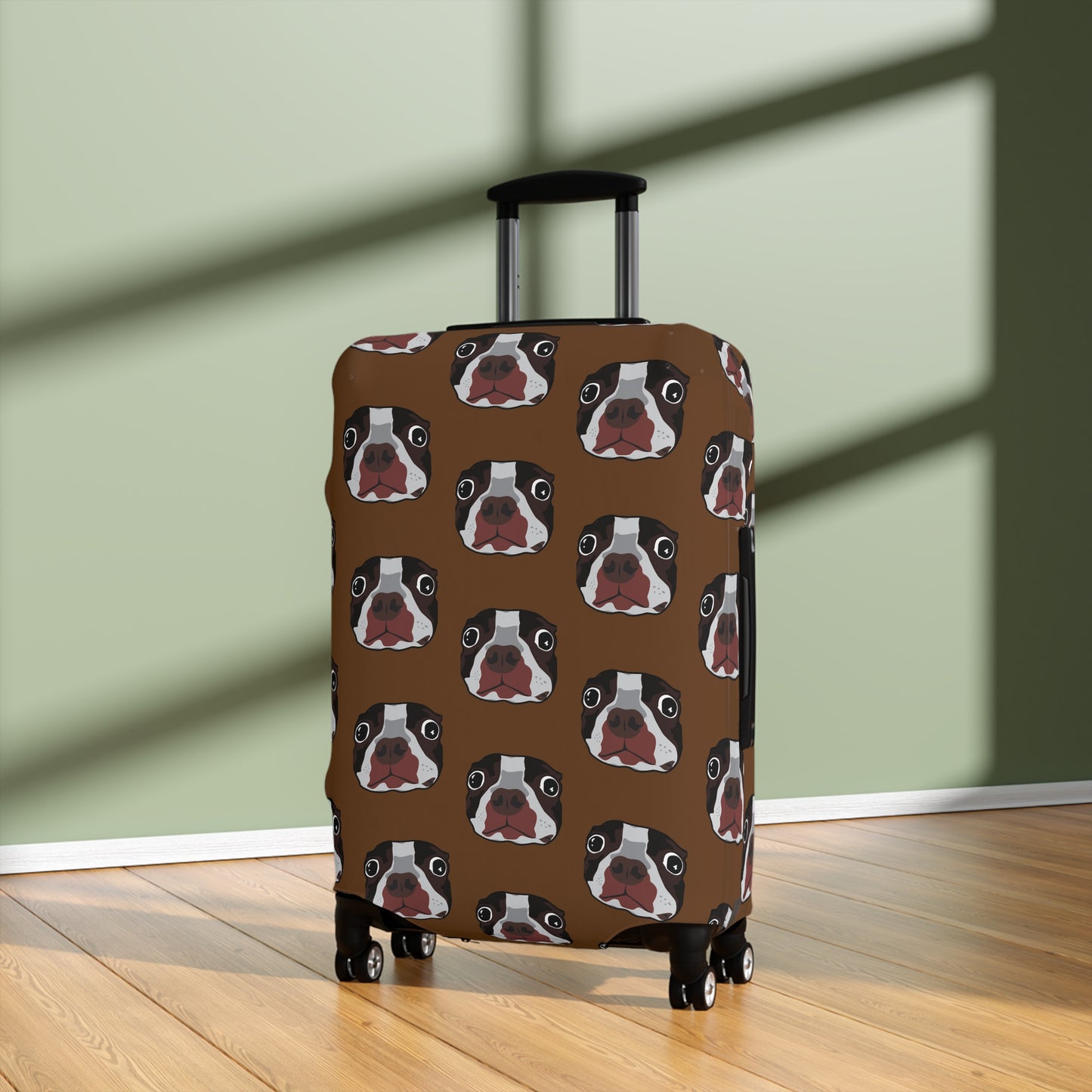 Luggage Cover "Wonder Dog" Dog Print, Suitcase Protector for Travelling, Gifts for Dog Lovers