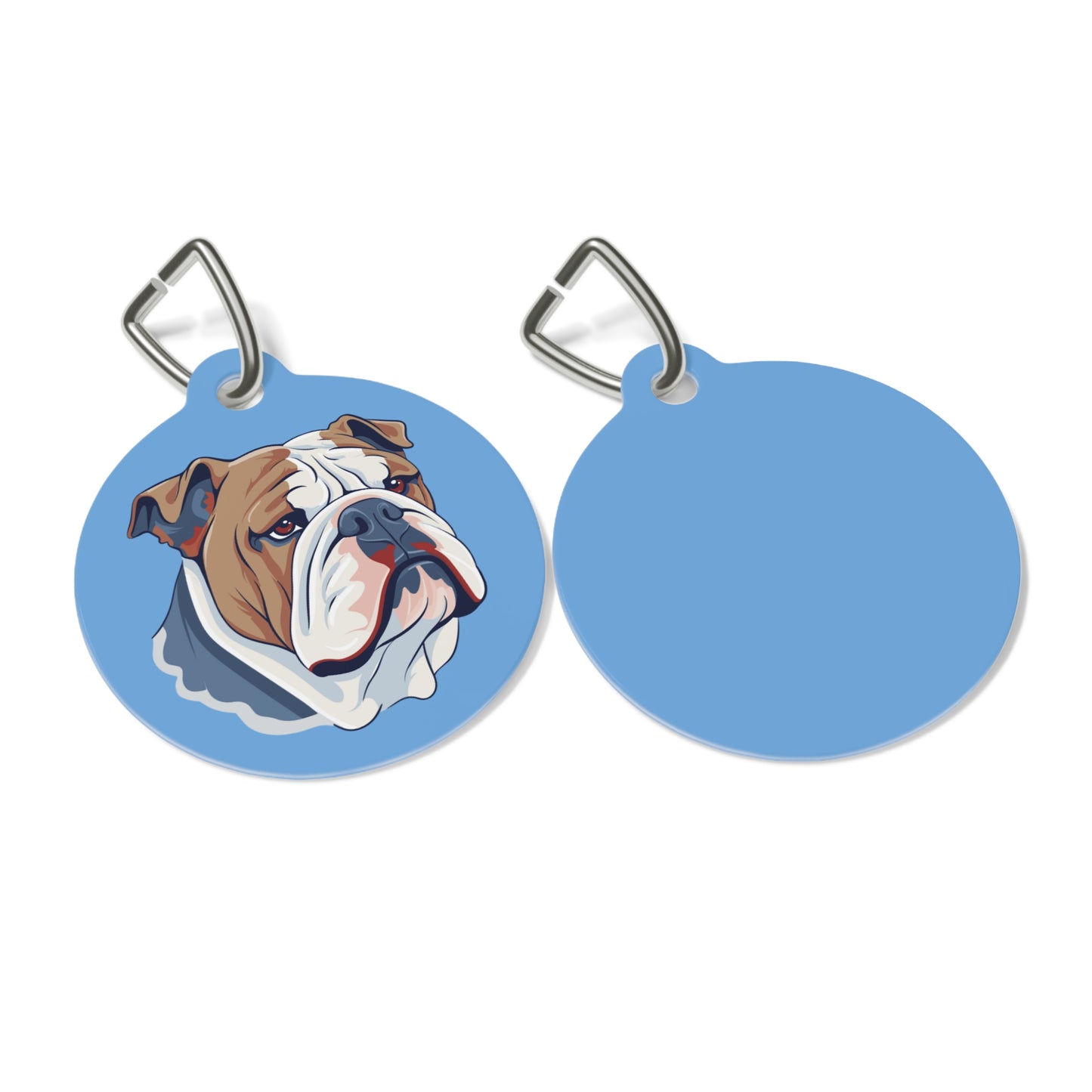 Dog ID Tag "Bulldog" Collection Durable Solid Metal Dog Identification