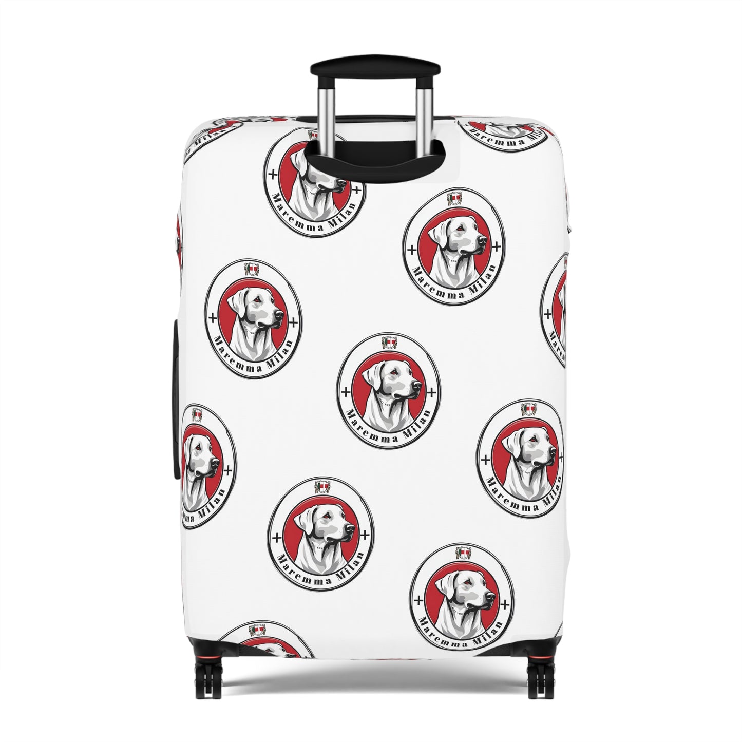 Designer Luggage Cover, Dog Lover Luggage Protector, Suitcase Cover Brand "Maremma Milan" Brand