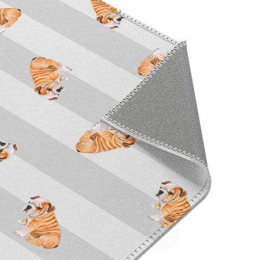 Cute Corgi Area Rug - Pet Lover Decor, Dog Themed Gift, Home Accessory, Living Room Mat, Animal Lover's Accent Rug