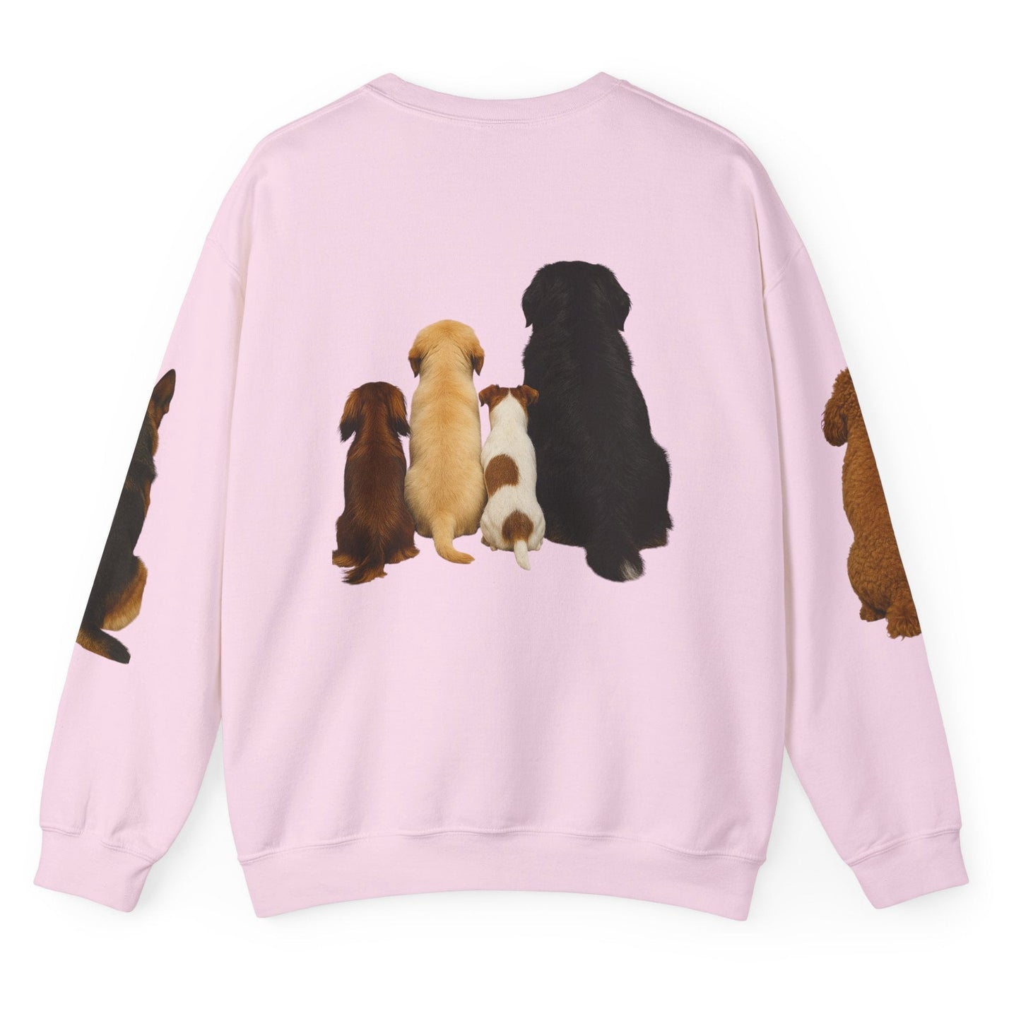 Dog Pack Cotton Crewneck Sweatshirt OEKO-TEX Certified – Cute Puppy Family Print