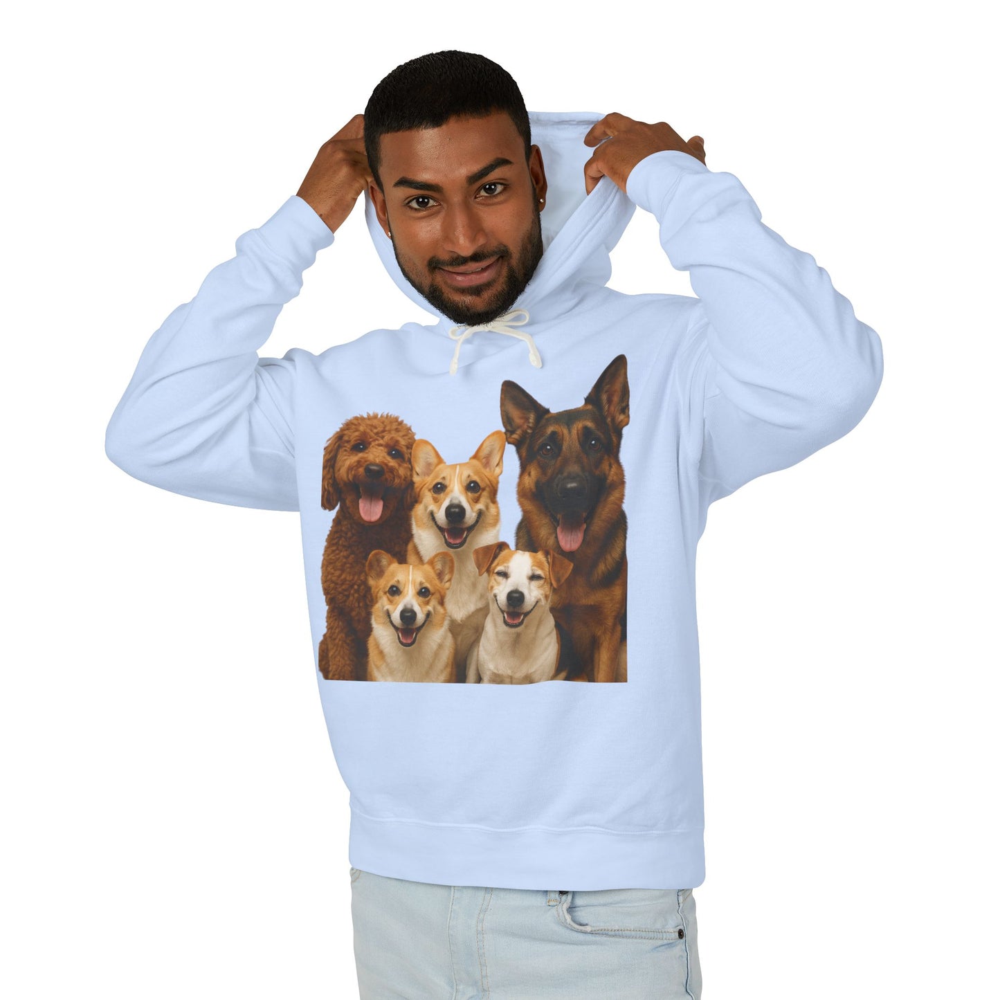 Dog Family Hoodie — Cute Corgi, Poodle & German Shepherd Pullover