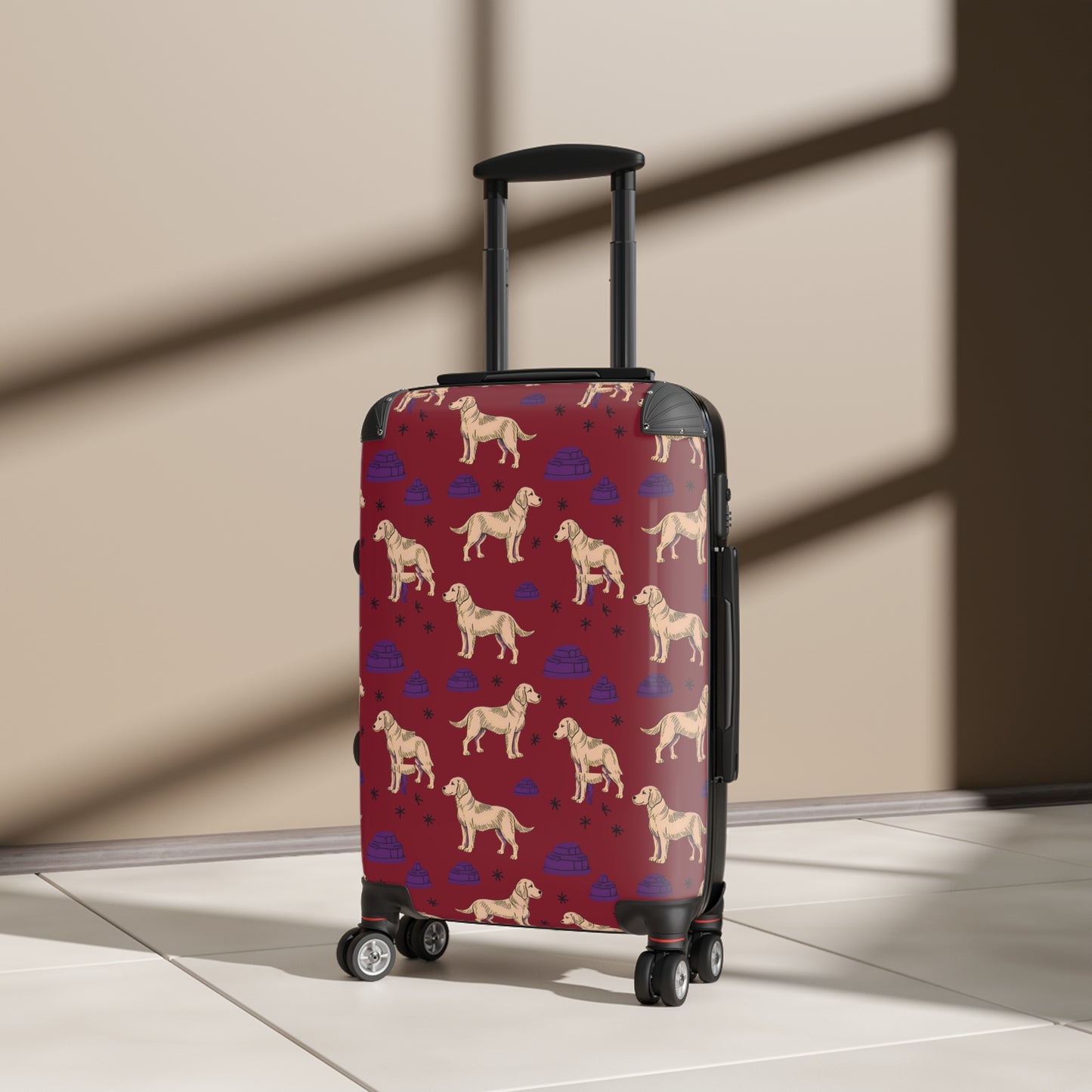 Suitcase with "Golden Retrievel" Design - Unique Luggage for Dog Lovers