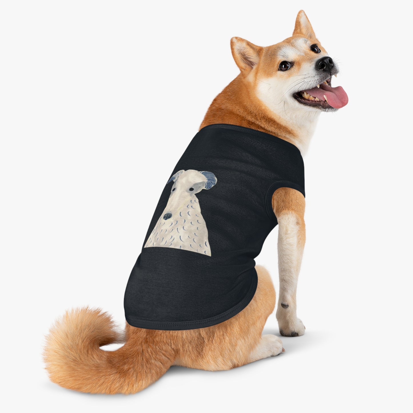 Dog Cotton Tank Top - "Long Face"