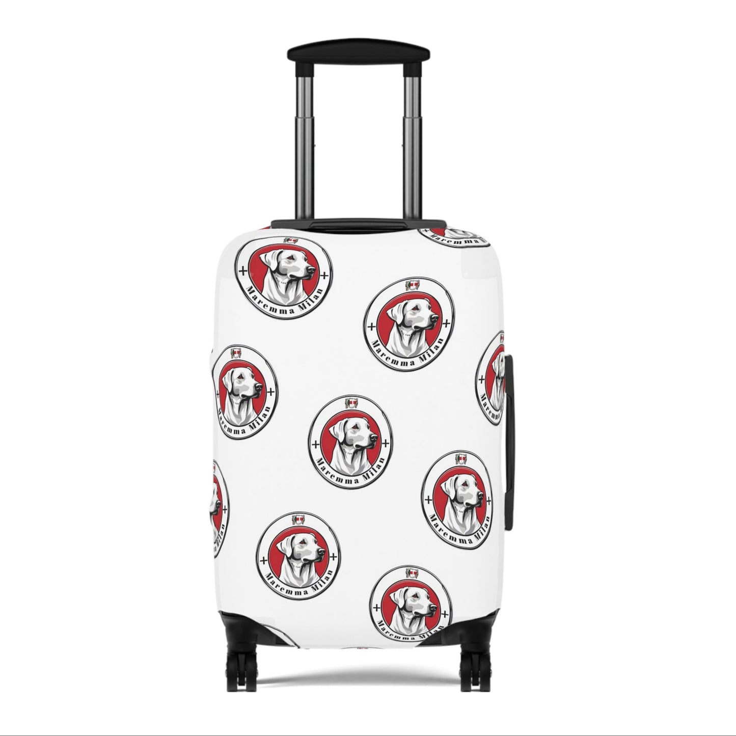 Designer Luggage Cover, Dog Lover Luggage Protector, Suitcase Cover Brand "Maremma Milan" Brand