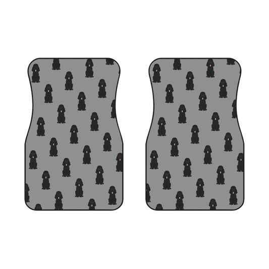Cute Dog Pattern Car Mats for Pet Lovers, Front Floor Mats, Animal Print Auto Accessories, Gift for Dog Owners, Pet Car Decor