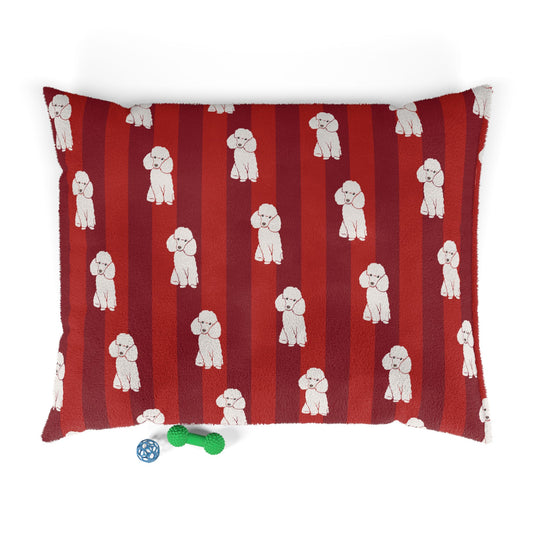 Cozy Dog Bed with Adorable "Poodle" Design With Shape-retaining Insert| Dog Cushion, Adjustable Throw
