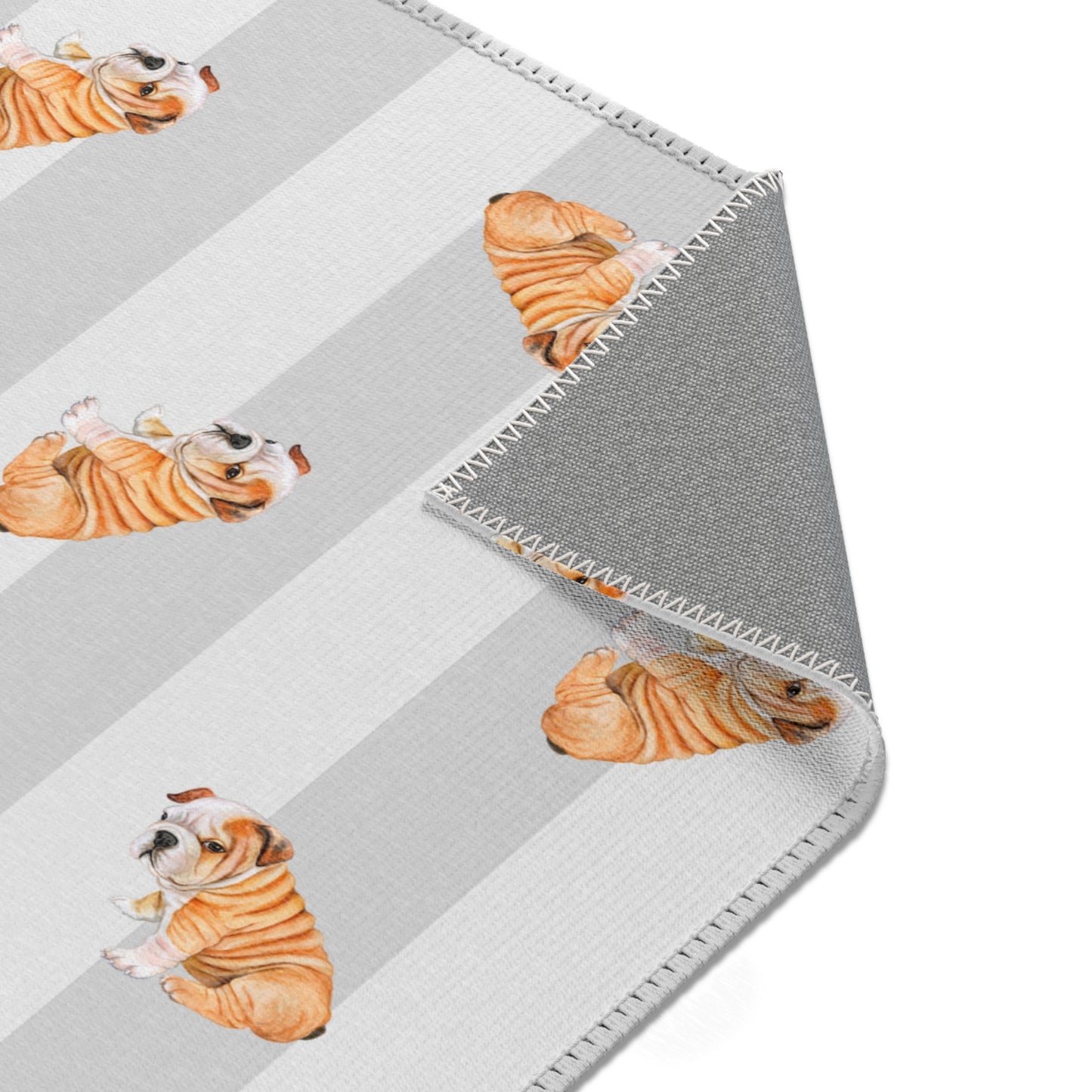 Cute Corgi Area Rug - Pet Lover Decor, Dog Themed Gift, Home Accessory, Living Room Mat, Animal Lover's Accent Rug