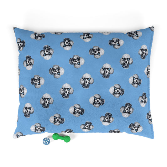 Dog Bed "Poodle" Collection, Designer Dog Bed for Small and Large Dogs, 100% Cotton Underside, Shape Retaining Insert