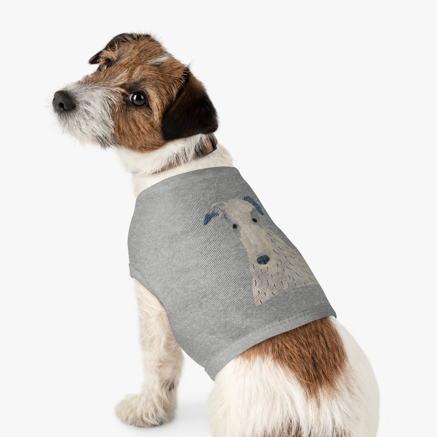Dog Cotton Tank Top - "Long Face"