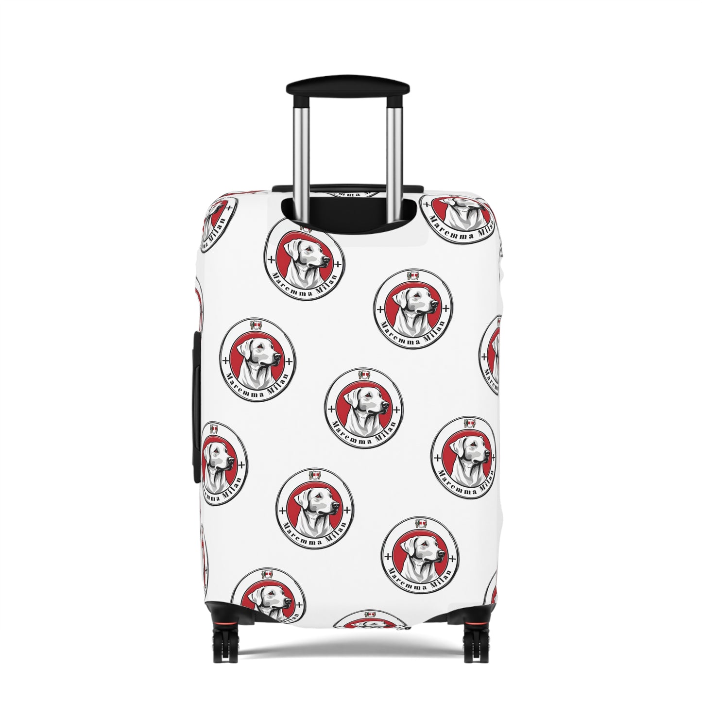 Designer Luggage Cover, Dog Lover Luggage Protector, Suitcase Cover Brand "Maremma Milan" Brand