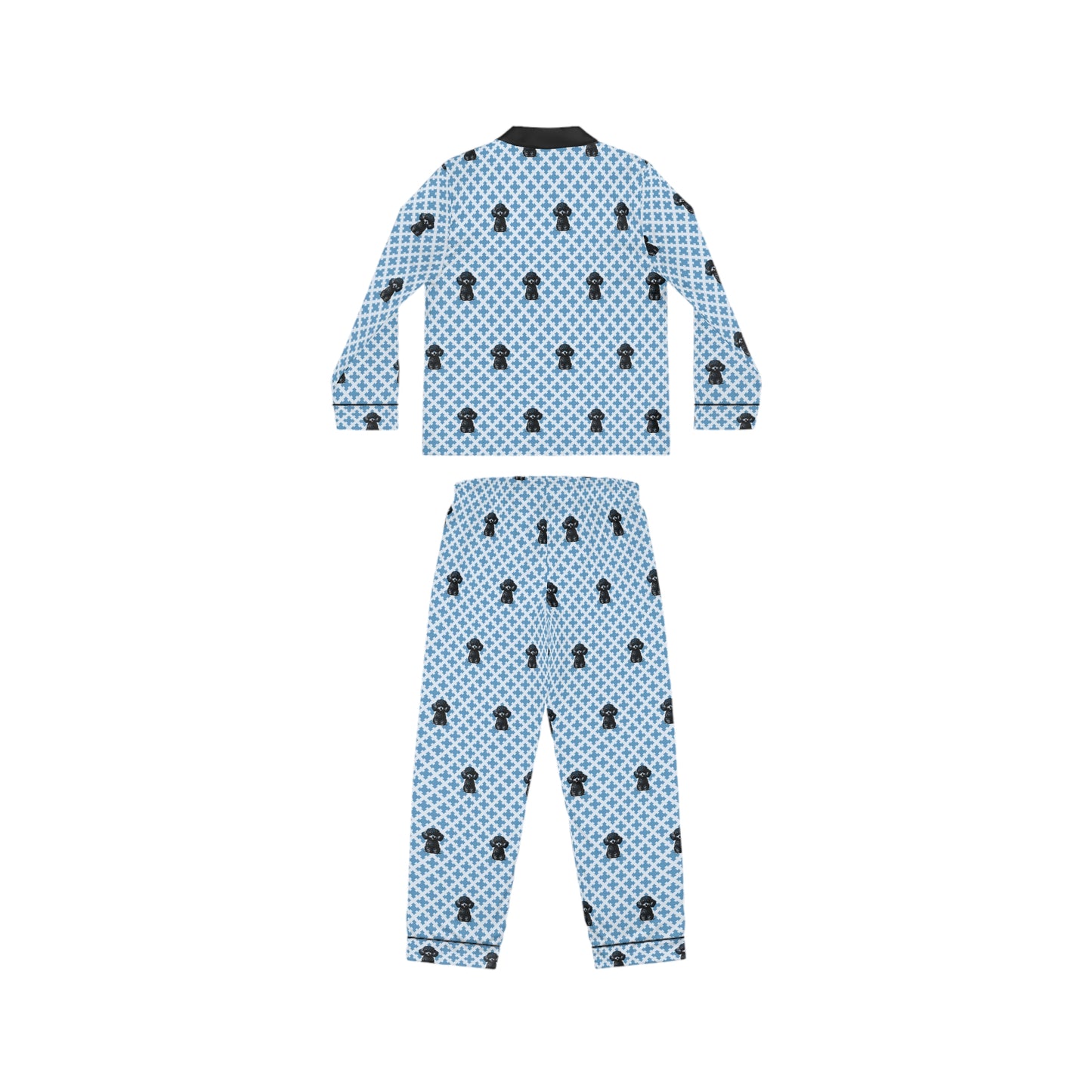 Blue Satin Pajama Set - Unisex Luxe Lightweight Travel Sleepwear