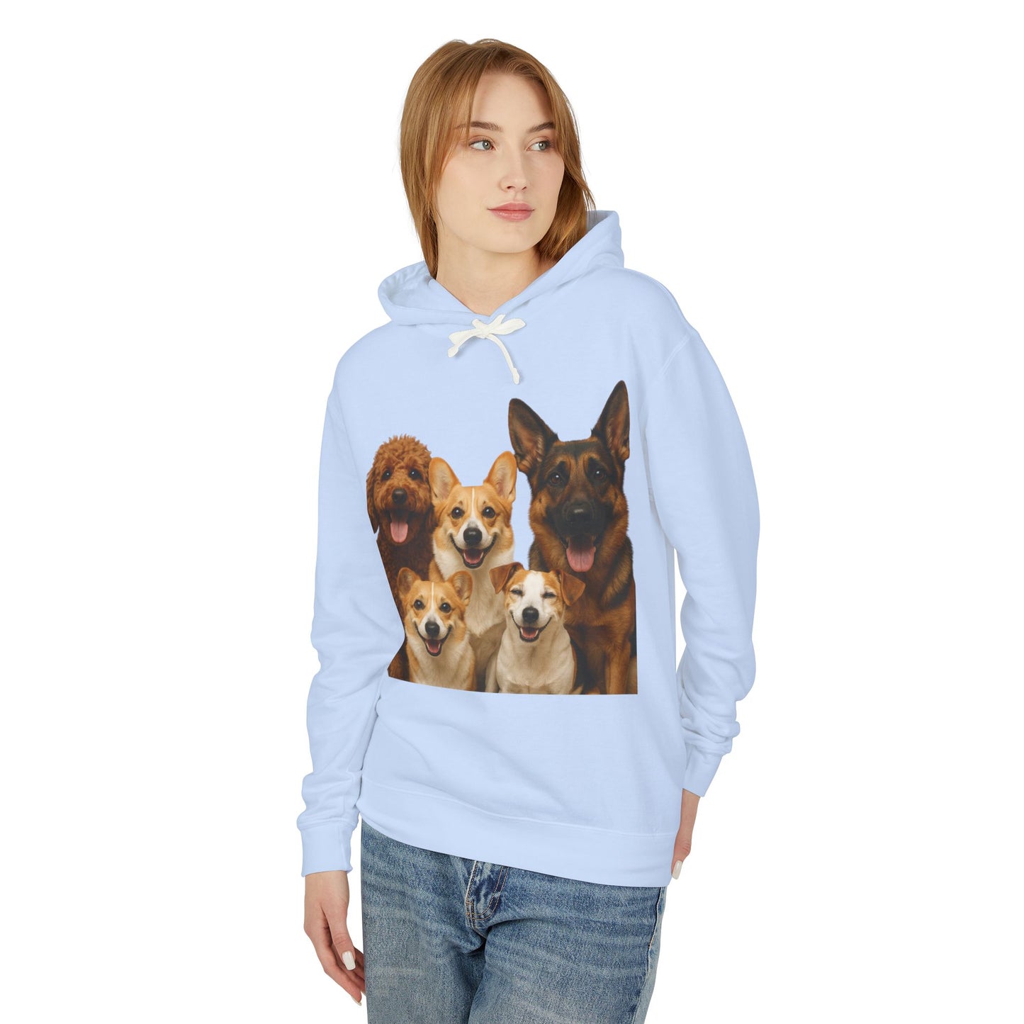 Dog Family Hoodie — Cute Corgi, Poodle & German Shepherd Pullover