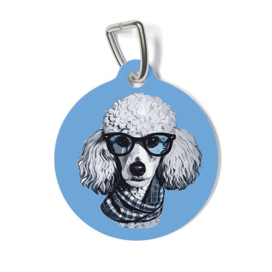 Stylish Dog ID Tag "Poodle" Desigtn, Fun Dog Accessories, Dog Lover Gift