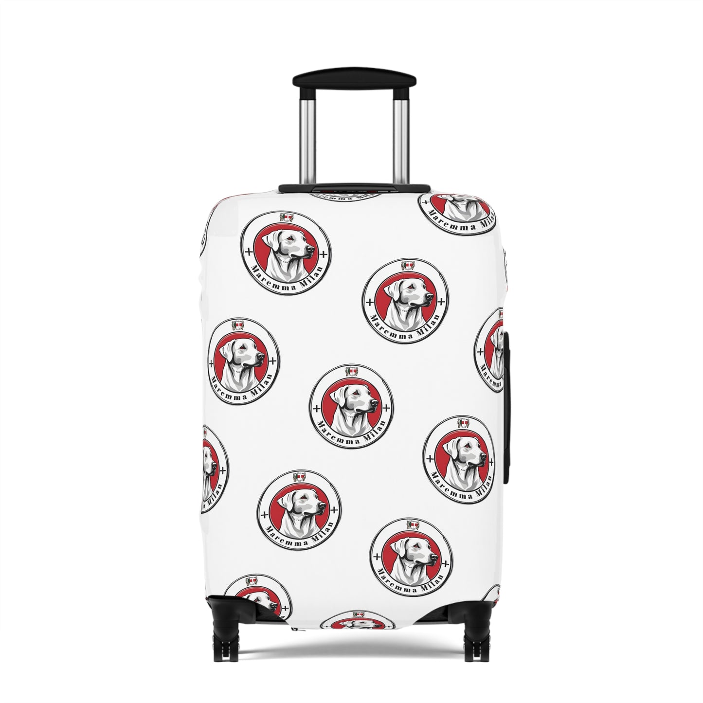 Designer Luggage Cover, Dog Lover Luggage Protector, Suitcase Cover Brand "Maremma Milan" Brand