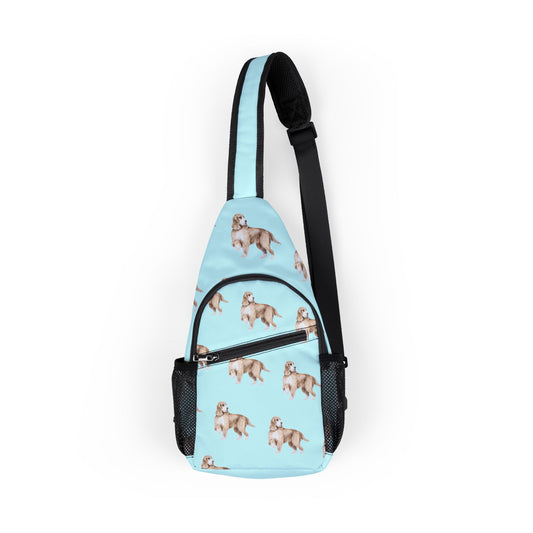 Chest Dog Treats Bag for Pet Lovers Dog Print | Sling Backpack
