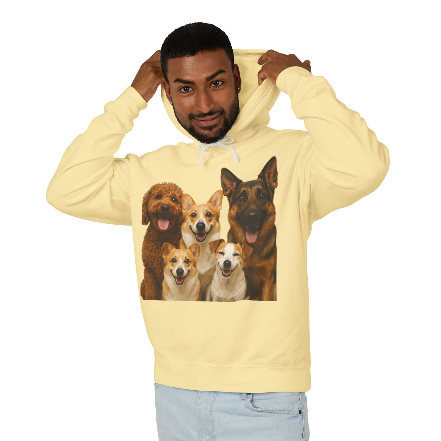 Dog Family Hoodie — Cute Corgi, Poodle & German Shepherd Pullover