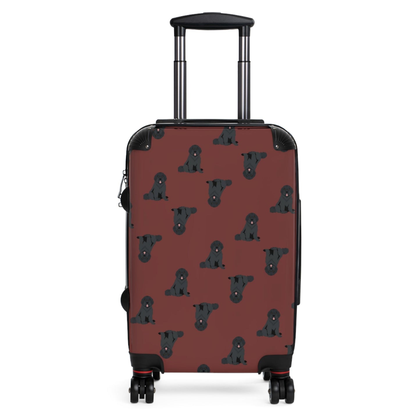 Suitcase - Travel Luggage "Black Dog"-Patterned for Dog Owners