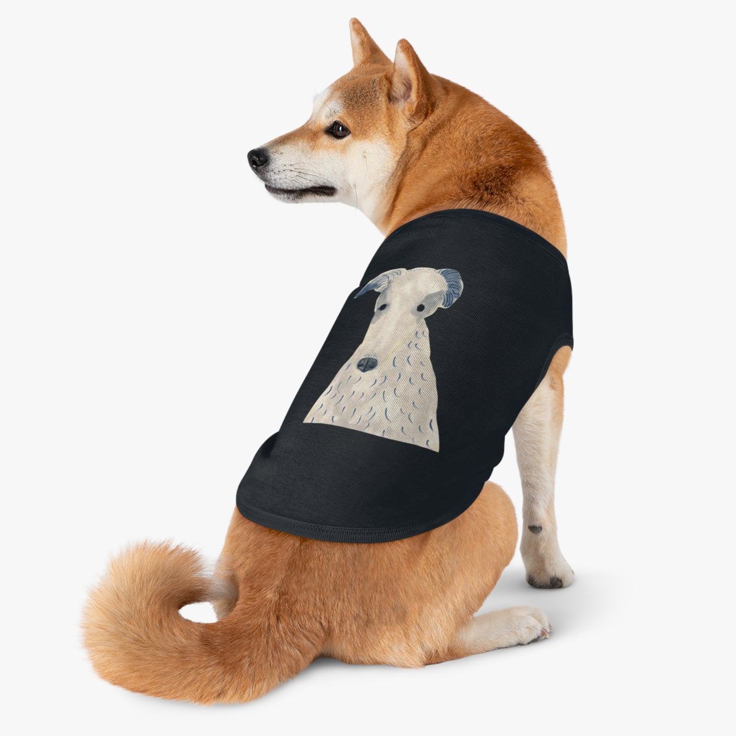 Dog Cotton Tank Top - "Long Face"