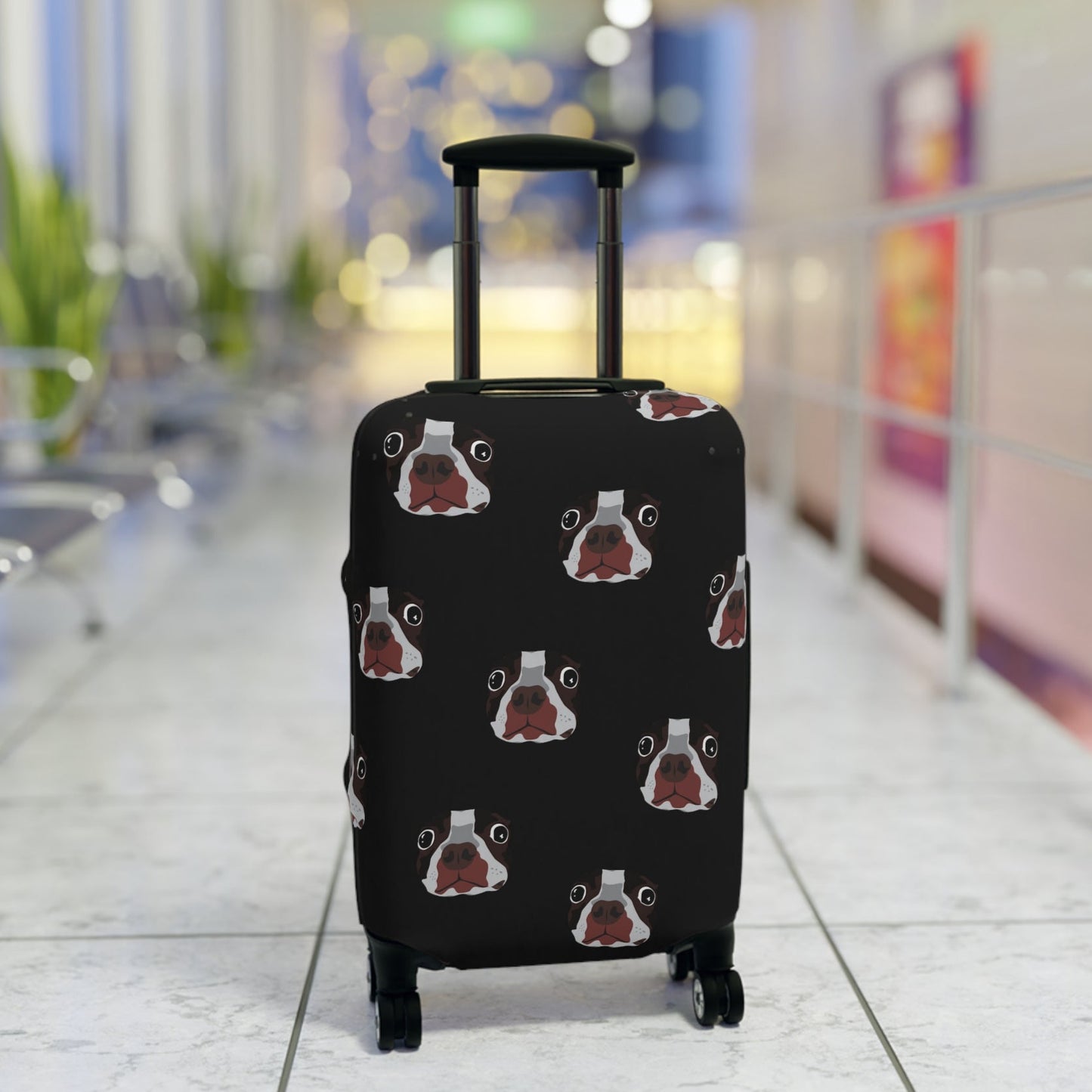 Playful Dog Luggage Cover - Travel Accessories for Pet Lovers, Funny Suitcase Protector for Vacations, Gift for Dog Owners, Animal [...]
