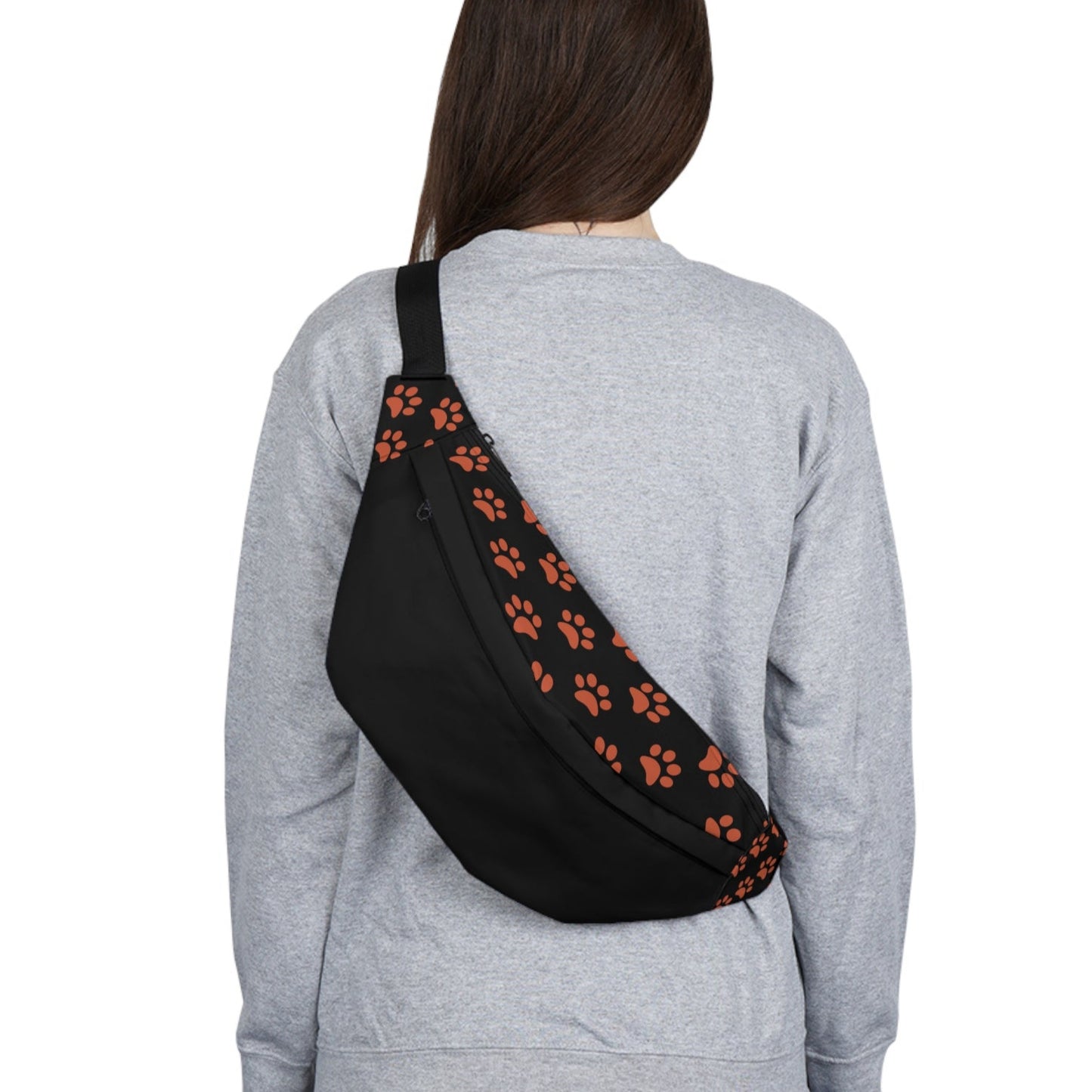 Large Fanny Pack for Dog Treats "Red Paw" Practical Utilitarian