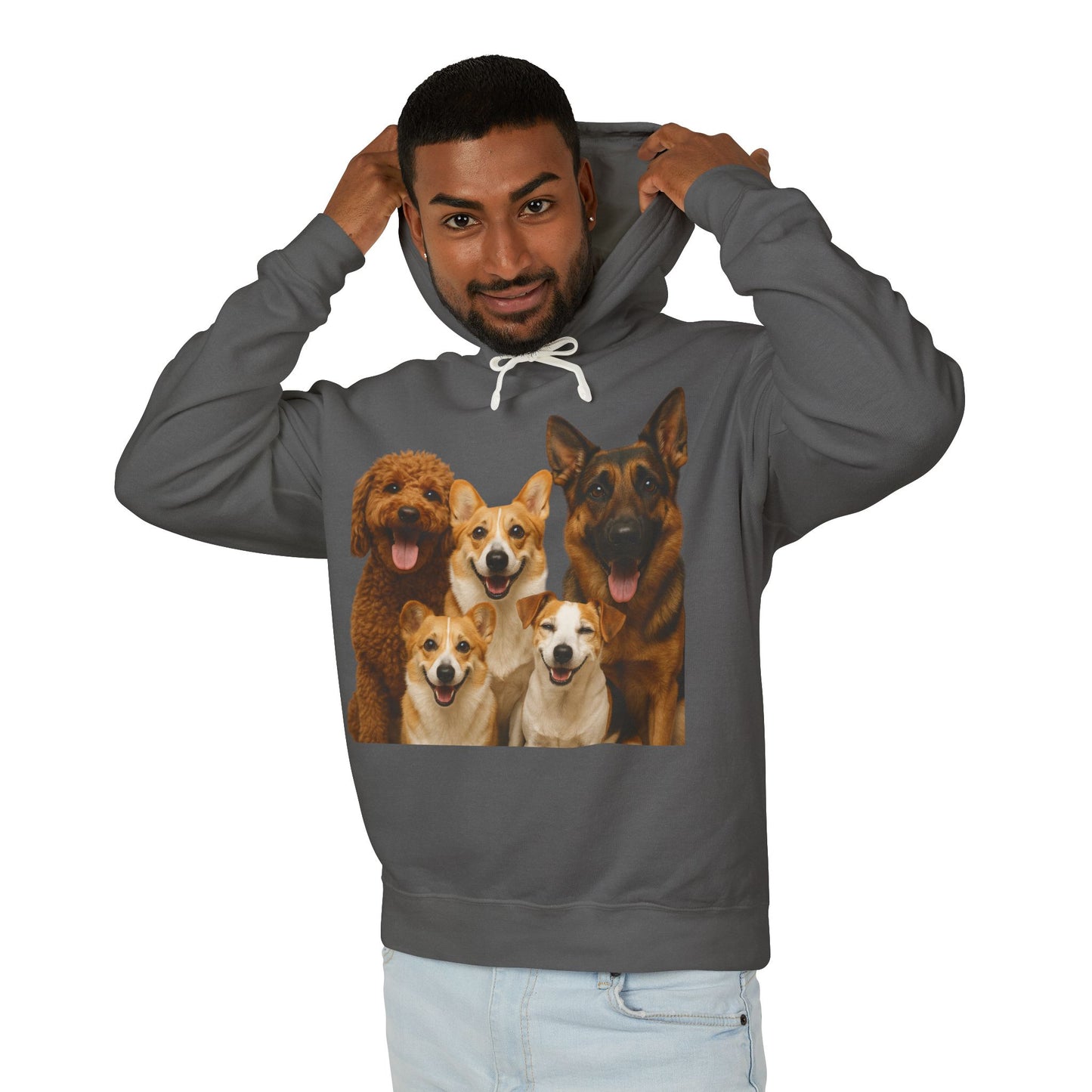 Dog Family Hoodie — Cute Corgi, Poodle & German Shepherd Pullover