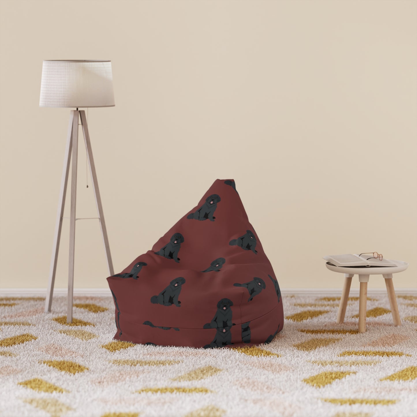 Cozy Dog Print Bean Bag Chair Cover – Perfect for Pet Lovers!