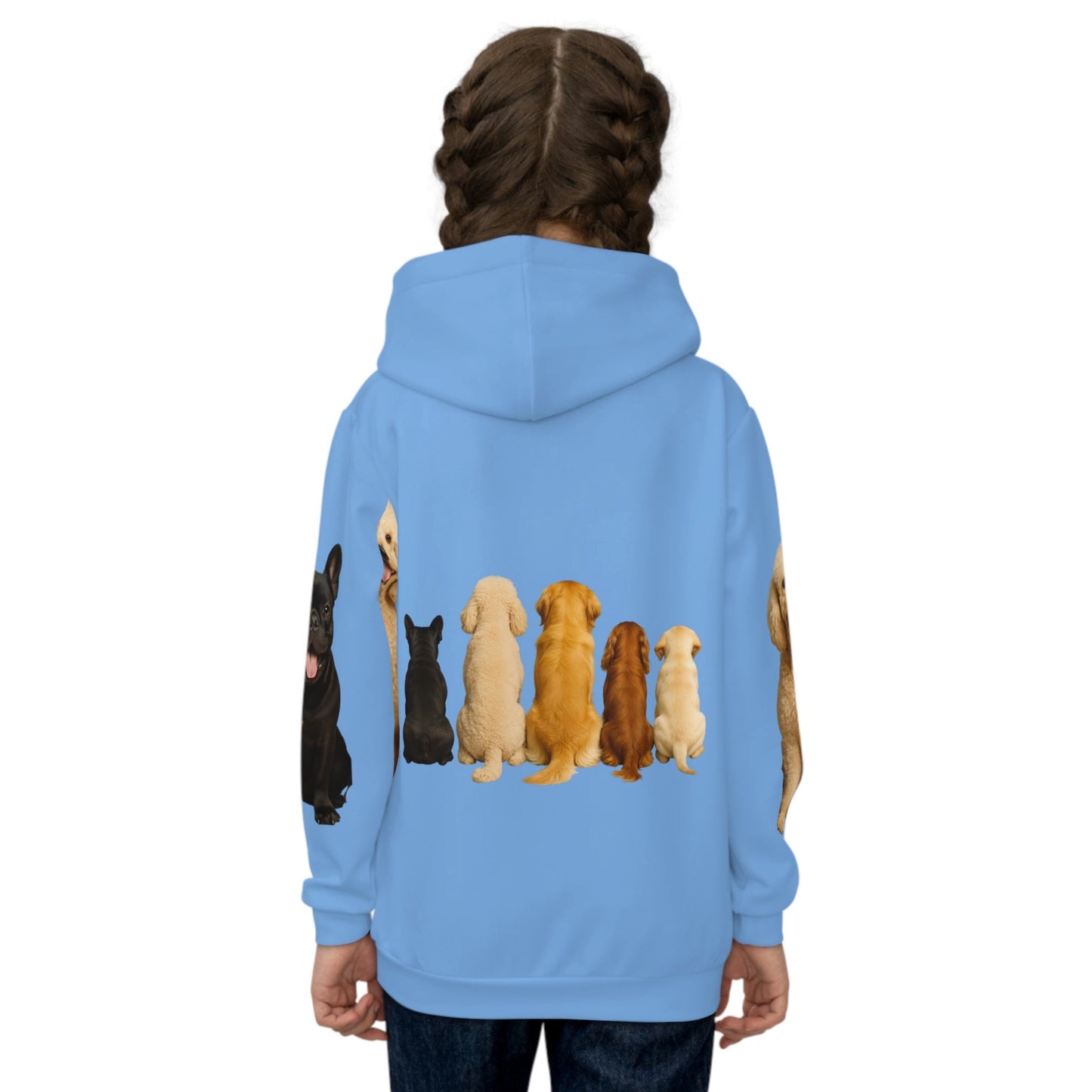 Kids Puppy Pack Hoodie — Cute Puppies Sitting Graphic Children's Hoodie