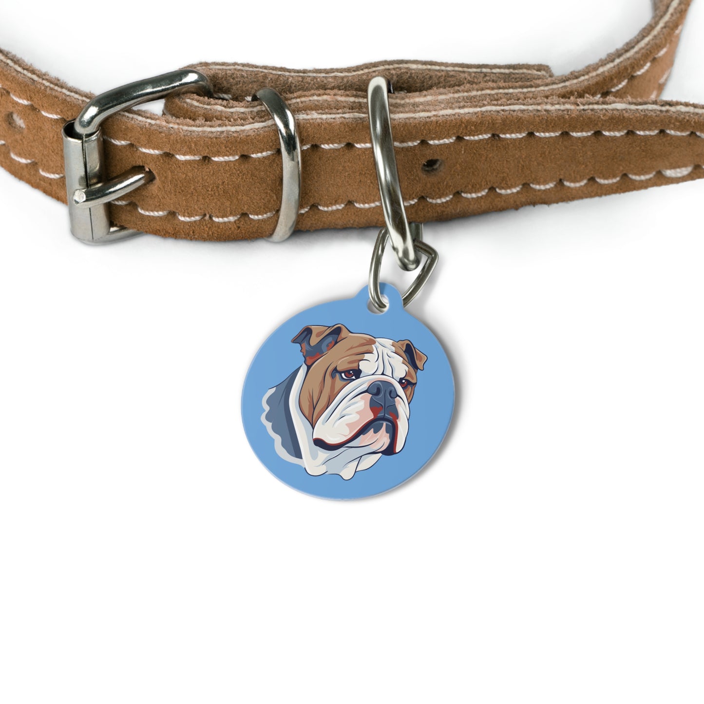 Dog ID Tag "Bulldog" Collection Durable Solid Metal Dog Identification