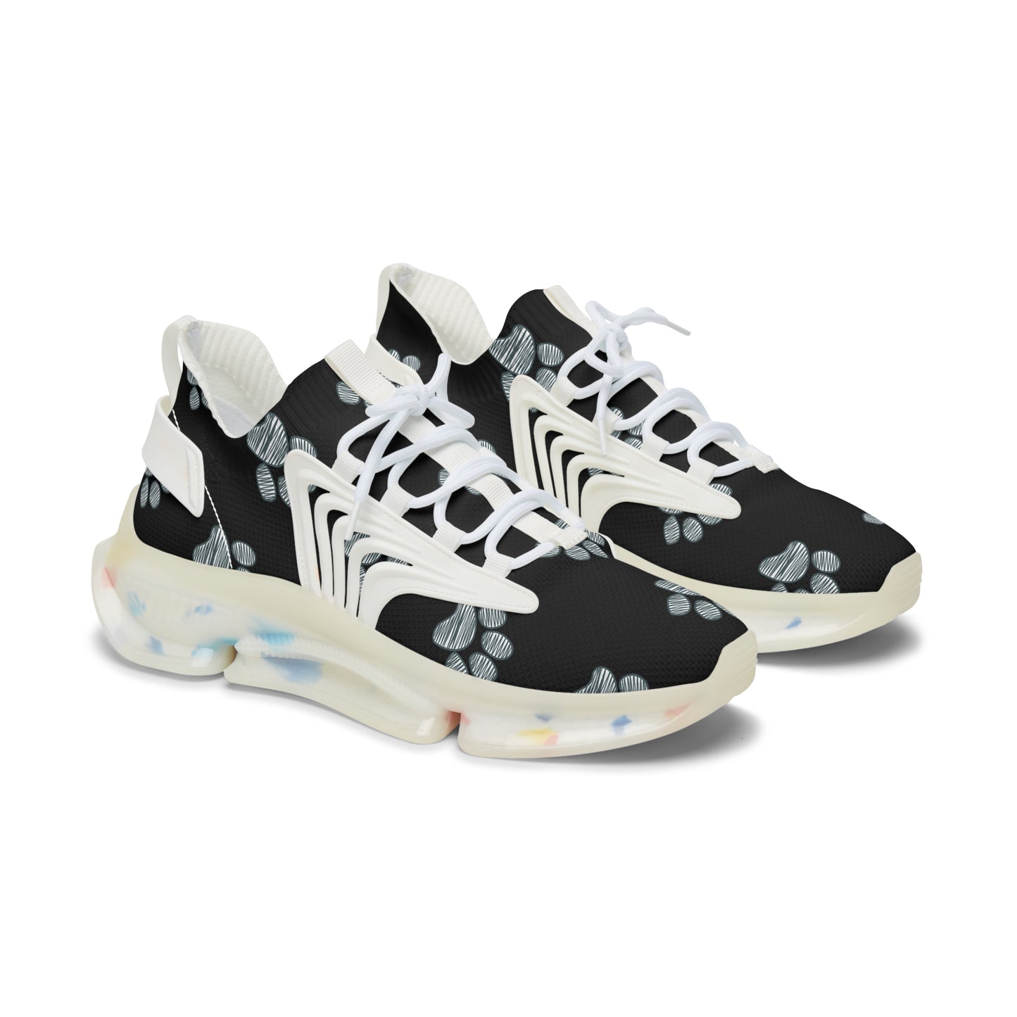 Women's Mesh Sneakers - Paw Printed