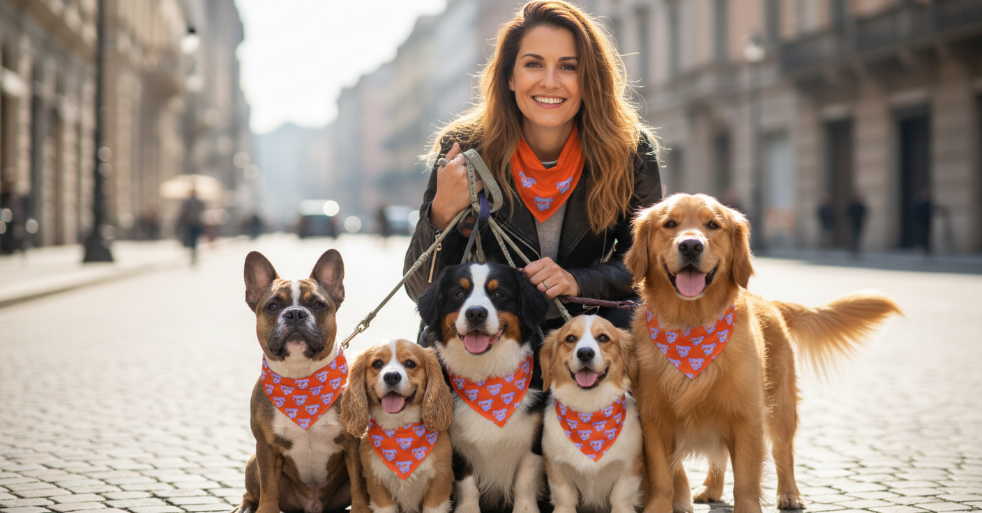 Dog and Owner Bandana "Starry-Eyed Dog"