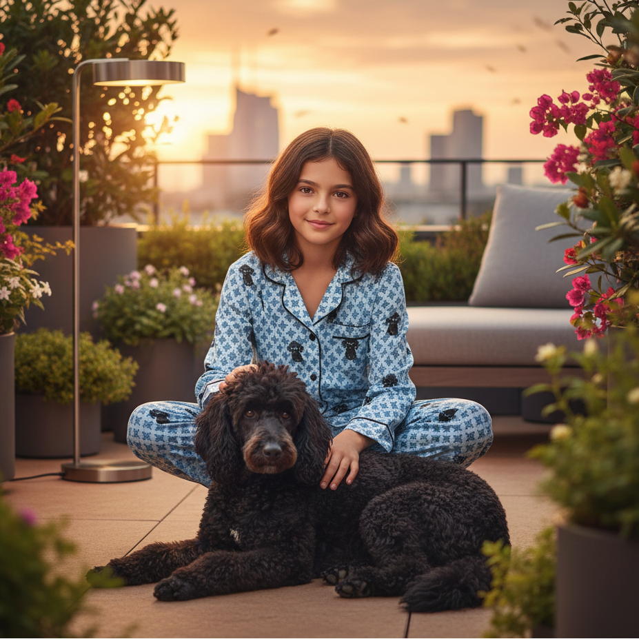 Blue Satin Pajama Set - Unisex Luxe Lightweight Travel Sleepwear