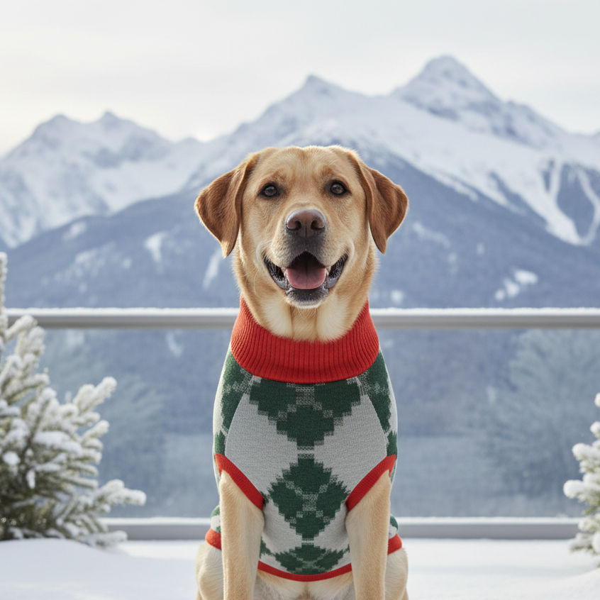 Knitted Cotton Dog Sweater Jacquard Knit OEKO-TEX® Certified