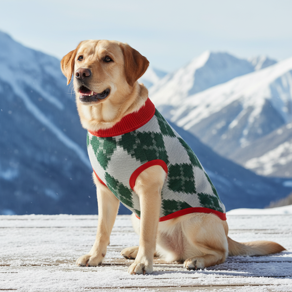 Knitted Cotton Dog Sweater Jacquard Knit OEKO-TEX® Certified