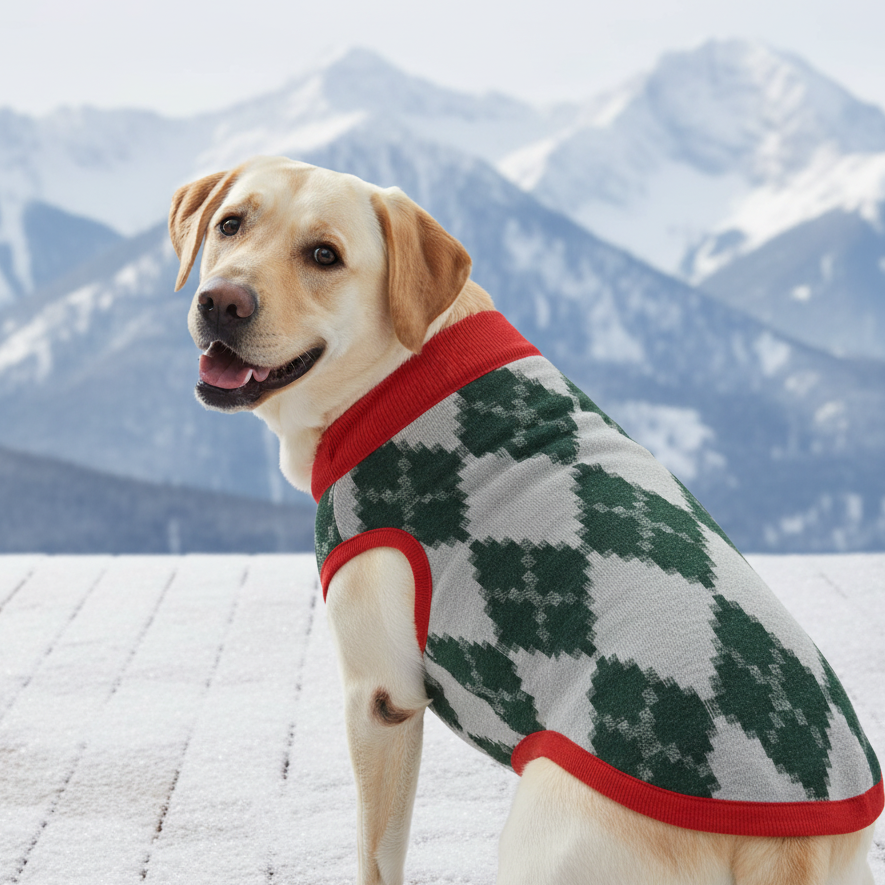 Knitted Cotton Dog Sweater Jacquard Knit OEKO-TEX® Certified